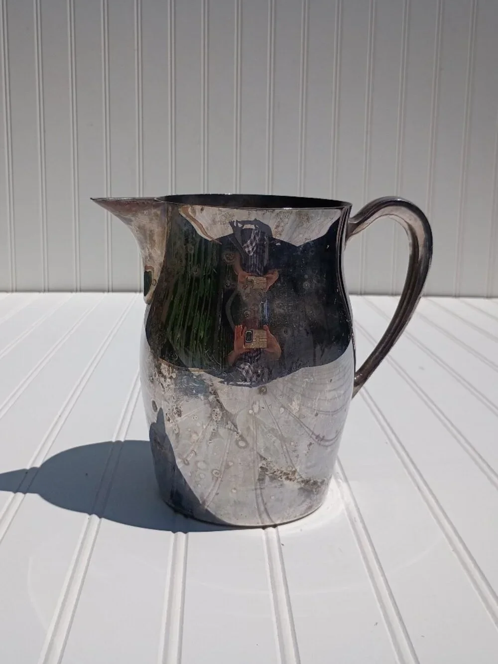Vintage EPCA Bristol by Poole Silverplate Water Pitcher B54 Serve Ware 8.5